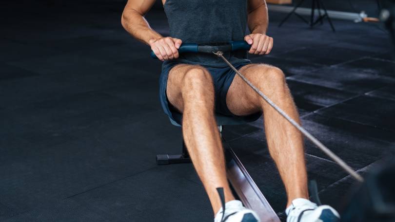 Tall Man Doing Exercise