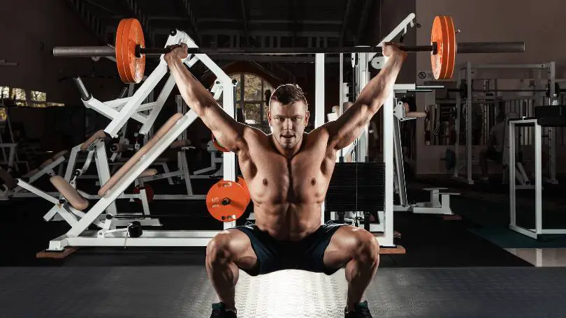 Man lifting a barbell