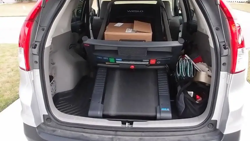 treadmill in a car