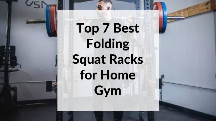 man is squating on a folding power rack